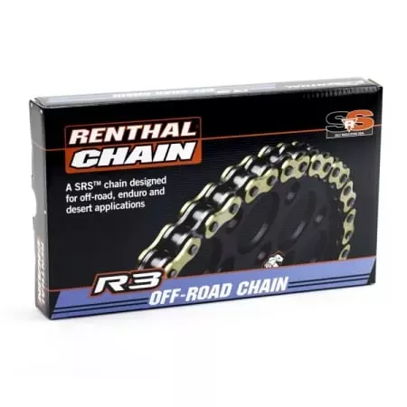 Chaîne de transmission RENTHAL R3 joints toriques 520 120 maillons or/noir - Transmission RENTHAL
