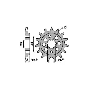 Pignon 15 Dents PBR Chaîne 520 Honda XR650