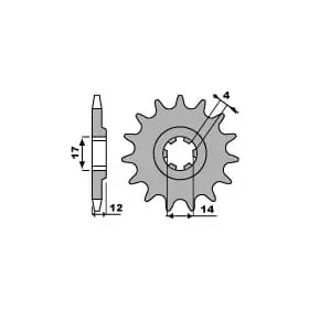Pignon Standard PBR 13 Dents Chaîne 428 Aprilia RS4 125
