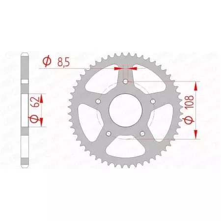 Couronne Afam 60 dents acier pas 420 type 92122