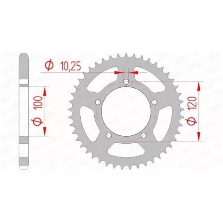 Couronne Afam 41 dents acier pas 525 type 35800 Aprilia RSV1000