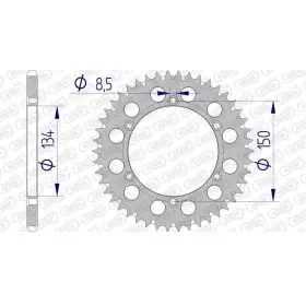 Couronne Afam 46 dents alu pas 520 type 17206