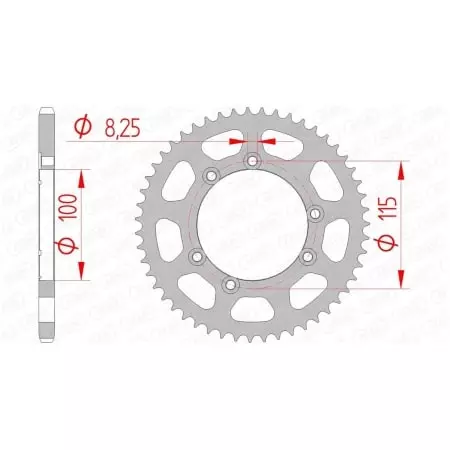 Couronne Afam 50 dents acier pas 420 type 92115
