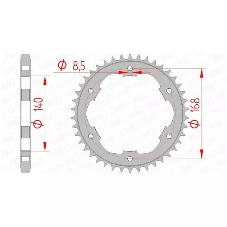 Couronne Afam 41 dents acier pas 525 type 92634 BMW