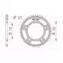 Couronne Afam 43 dents acier pas 520 type 10627 Honda CB500F