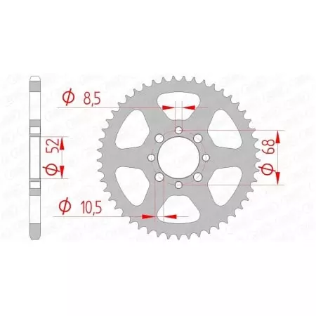 Couronne Afam 51 dents acier pas 420 type 14100