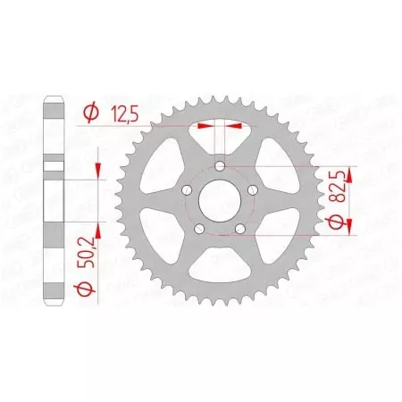 Couronne Afam 40 dents acier pas 530 type 92803 Harley Davidson Sportster