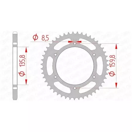 Couronne Afam 43 dents acier pas 520 type 35304