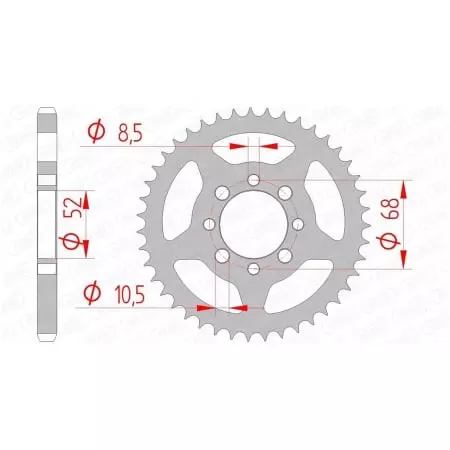 Couronne Afam 40 dents acier pas 428 type 14101 Suzuki