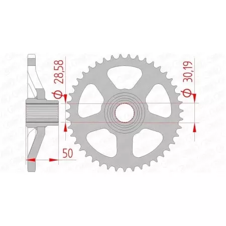 Couronne Afam 43 dents acier pas 415 type 35100 Aprilia