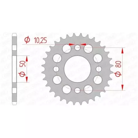 Couronne Afam 32 dents acier pas 420 type 92127