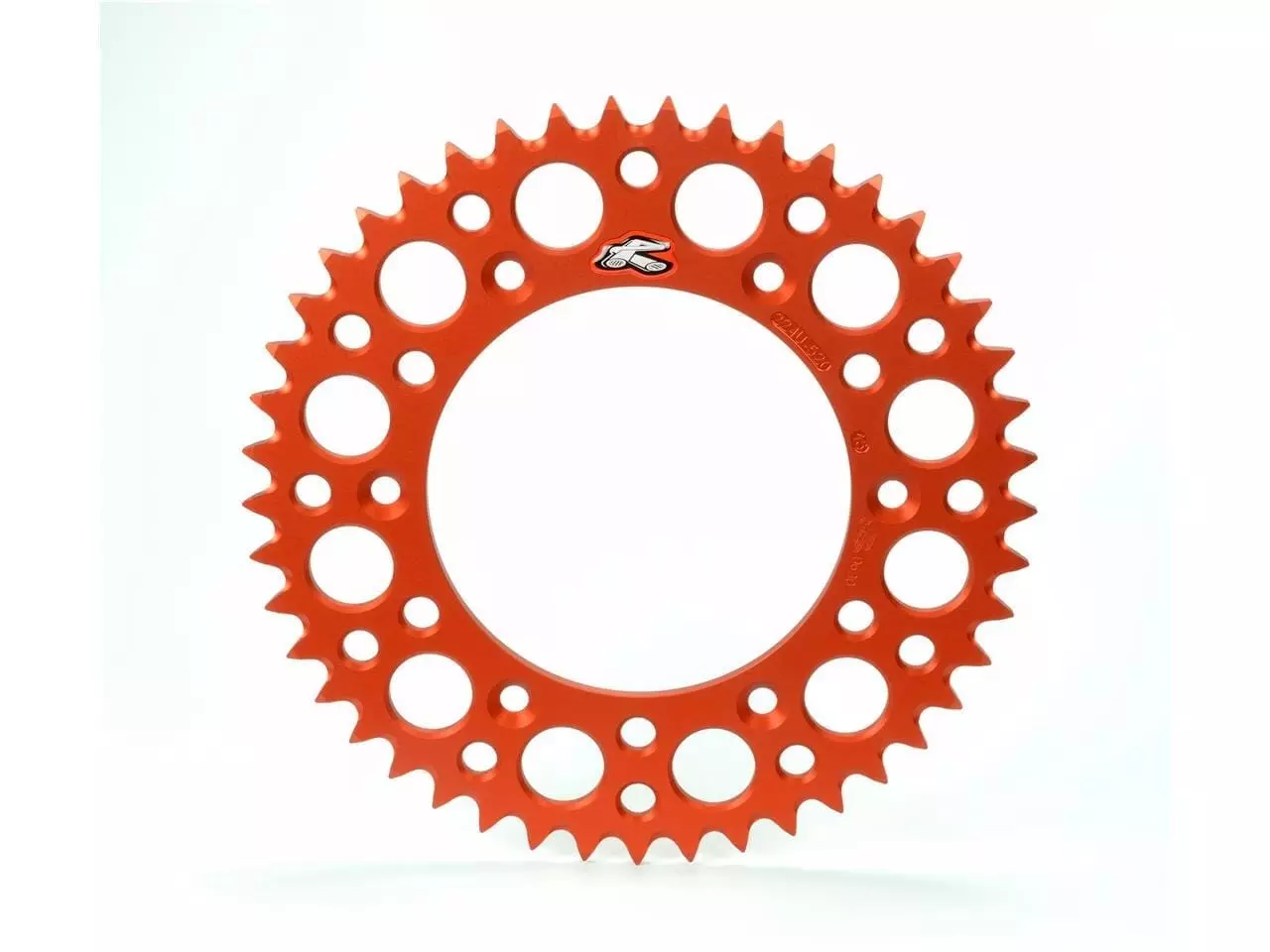 Couronne Renthal Ultralight™ 47 dents alu anti-boue pas 520 type 224U anodisé orange KTM