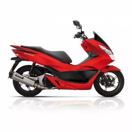 Silencieux Yasuni Scooter 4 Inox Look Titane/Casquette Noire Pour Honda Pcx 125 746238