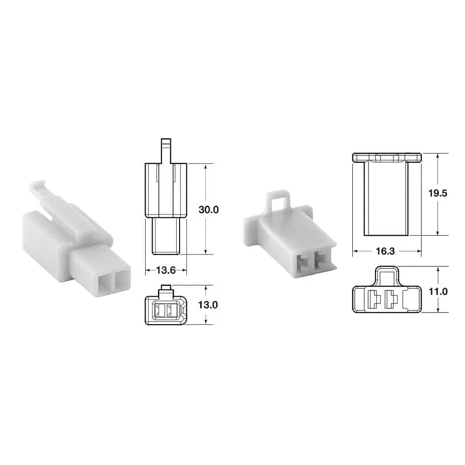 Jeu de Connectiques 2 voies 110 ML Bihr Type Origine 0,5mm² 0,85mm²