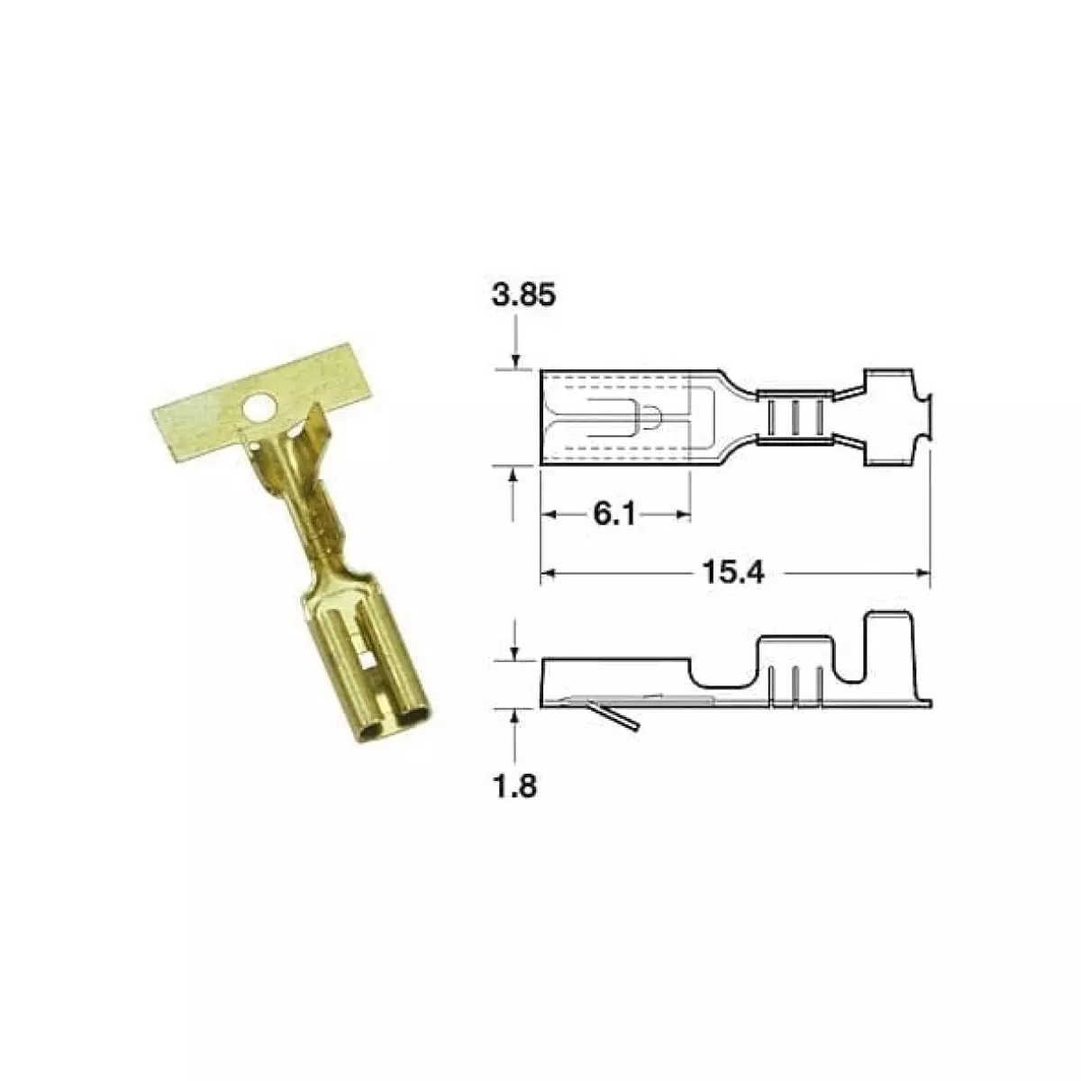 Cosse Femelle série 110 ML Bihr 0,85mm² 1,25mm²
