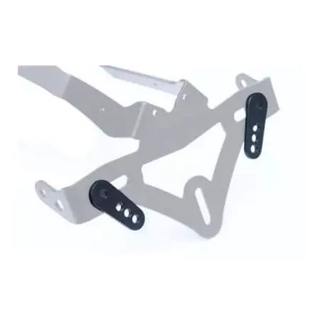 Adaptateur de plaque d'immatriculation R&G Racing noir pour support de plaque