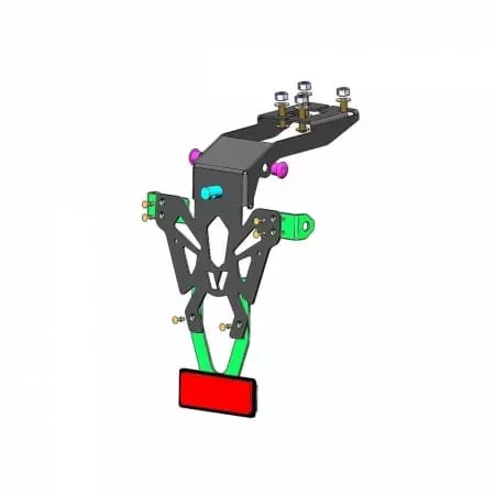 Support de plaque V-Parts noir Kawasaki Ninja 400 - Électricité V PARTS