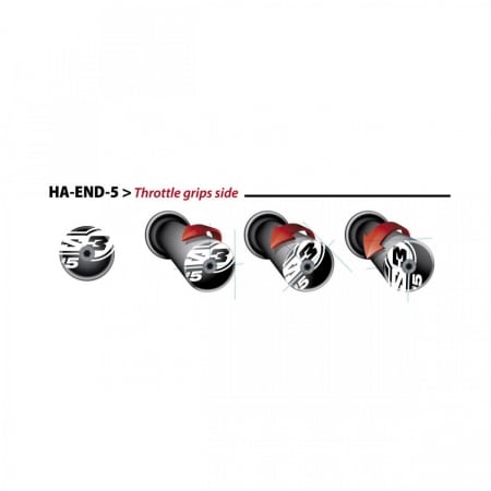 Embouts De Guidon S3 End 5 Rouge