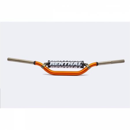 Guidon diam 28,6mm avec barre RENTHAL Twinwall KTM High orange/mousse noire - Poste de pilotage RENTHAL