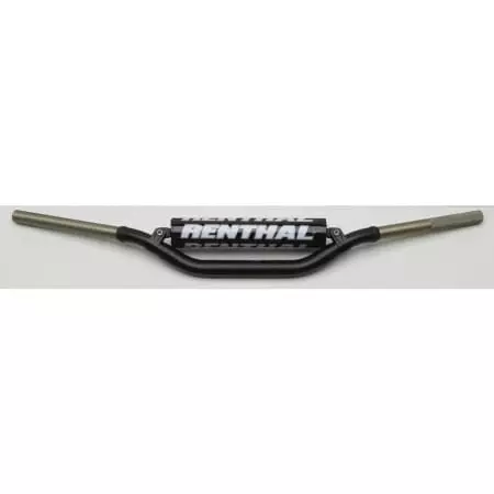 Guidon diam 28,6mm avec barre RENTHAL Twinwall replica Ricky Carmichael noir/mousse noire - Poste de pilotage RENTHAL