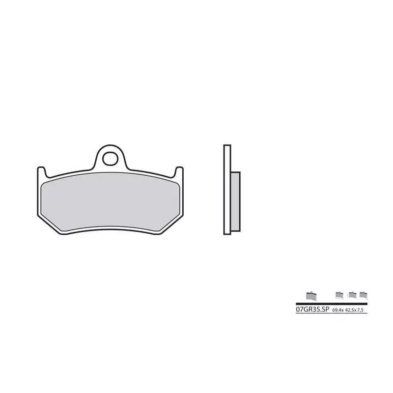 Plaquettes De Frein Arrière Brembo Métal Fritté Mv Agusta - 07Gr35Sp