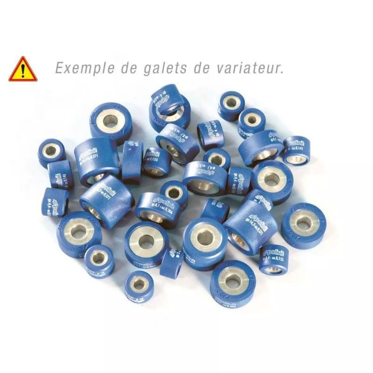 Jeu de 6 galets polini 19x17mm, 6g, coloris rose