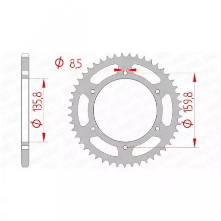 Couronne afam 40 dents acier standard pas 520 type 35304