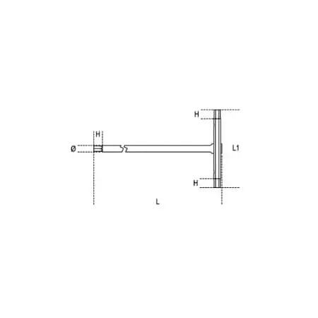Clé mâle 6 pans en t Beta 3mm