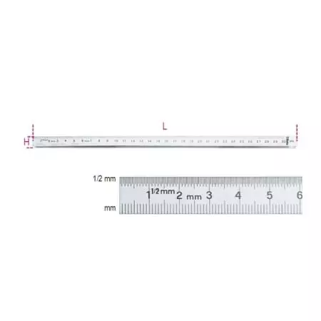 Réglet flexible Beta 150mm acier inoxydable