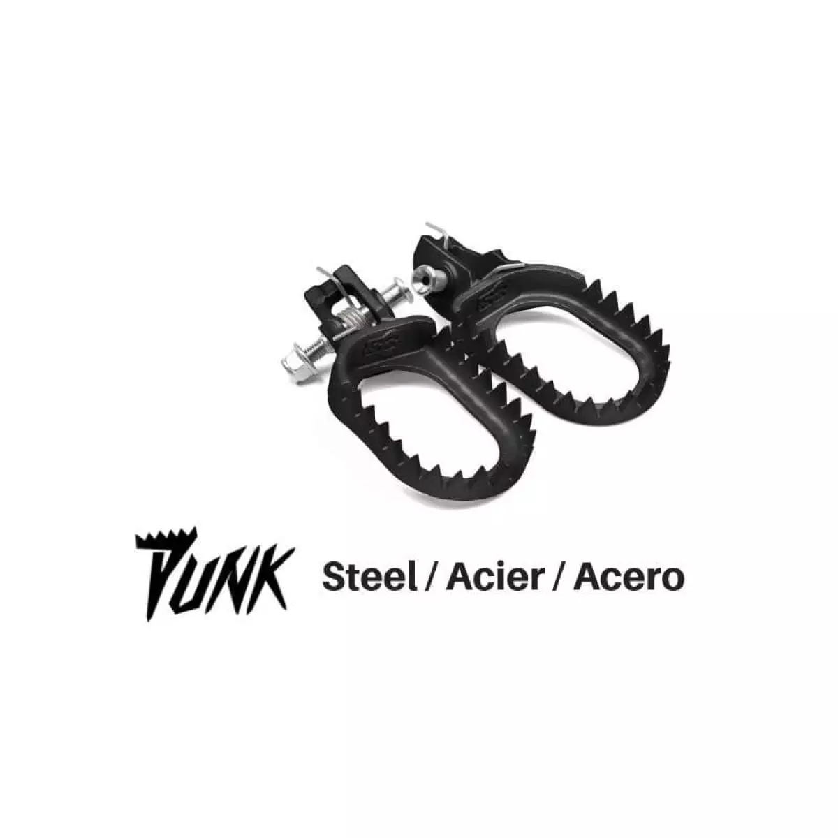 Repose Pied S3 punk Acier Noir