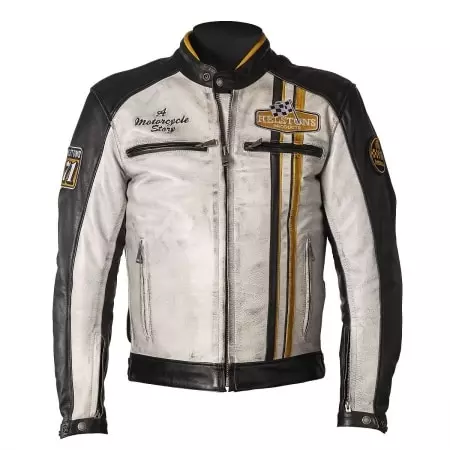 Blouson Helstons Indy Rag Noir Blanc Jaune