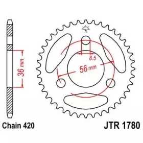Couronne JT Sprockets 28 Dents Acier Pas 420 Type 1780 Suzuki JR50