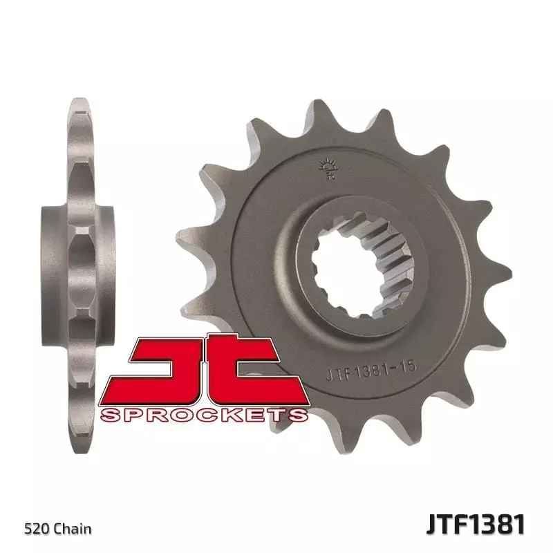 Pignon JT Sprockets 15 Dents Acier standard Pas 520 Type 1381 Honda CB500F