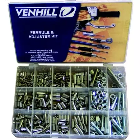 Coffret Accessoires Câbles Venhill 459 pièces protections Caoutchouc - Freinage VENHILL