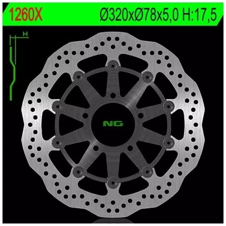 Disque de Frein Avant NG 1260gx Pétale Flottant Triumph Tiger - Freinage NG BRAKE