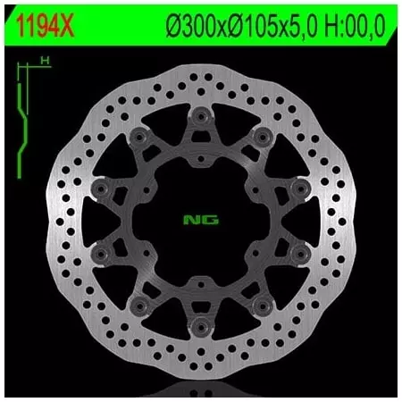Disque de Frein Avant NG 1194X Pétale Flottant - Freinage NG BRAKE