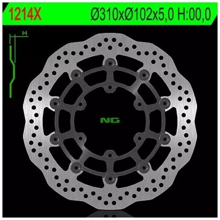 Disque de Frein Arrière NG 1214X Pétale Flottant Suzuki - Freinage NG BRAKE