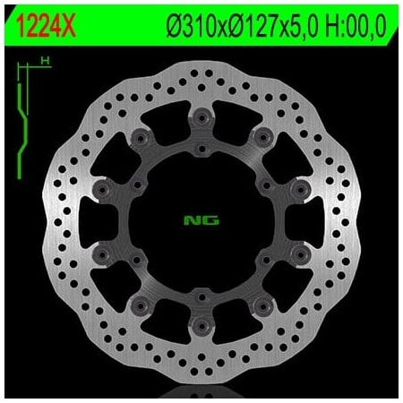Disque de Frein Avant Gauche NG 1224X Pétale Flottant - Freinage NG BRAKE
