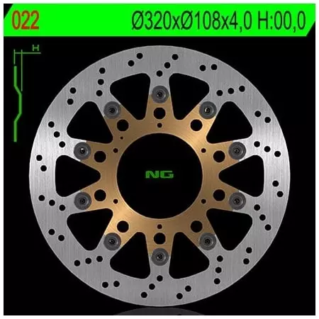 Disque de Frein Avant Gauche NG 022 Rond Flottant Gas Gas - Freinage NG BRAKE
