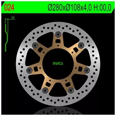 Disque de Frein Avant Droit NG 024 Rond Flottant