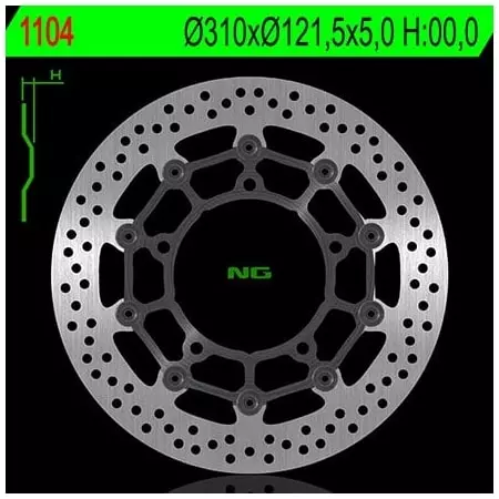 Disque de Frein Avant NG 1104 Rond Flottant - Freinage NG BRAKE