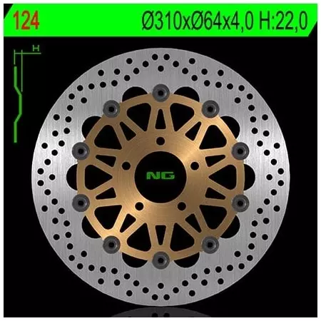 Disque de Frein Avant NG 124 Rond Flottant Suzuki - Freinage NG BRAKE