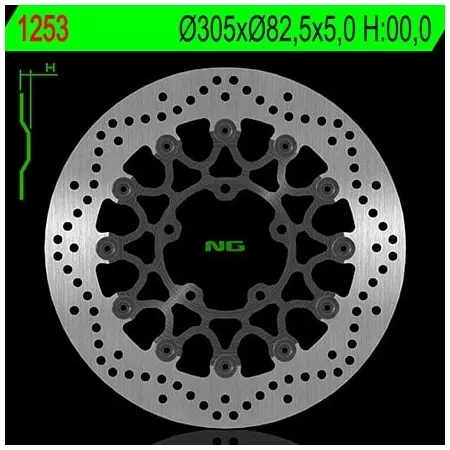 Disque de Frein Avant NG 1253 Rond Flottant Triumph - Freinage NG BRAKE