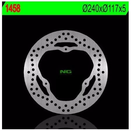 Disque de Frein Arrière Droit NG 1458 Rond Fixe - Freinage NG BRAKE