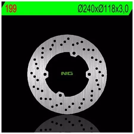 Disque de Frein Avant Gauche NG 199 Rond Fixe Honda - Freinage NG BRAKE