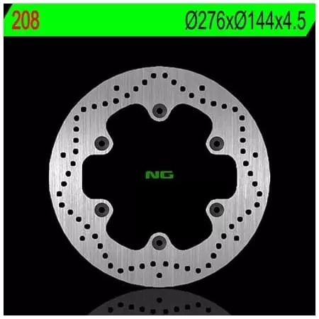 Disque de Frein Avant NG 208 Rond Fixe - Freinage NG BRAKE
