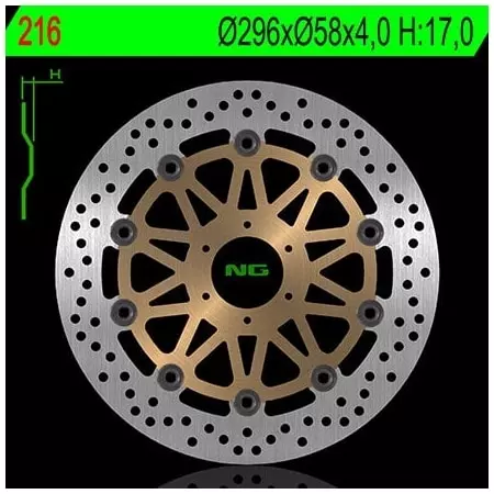 Disque de Frein Avant NG 216 Rond Flottant Honda - Freinage NG BRAKE