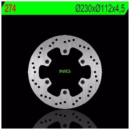 Disque de Frein Avant Gauche NG 274 Rond Fixe - Freinage NG BRAKE