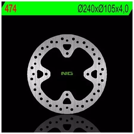 Disque de Frein Arrière Droit NG 474 Rond Fixe Honda XR650R - Freinage NG BRAKE