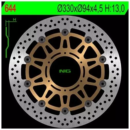 Disque de Frein Avant NG 644 Rond Flottant - Freinage NG BRAKE
